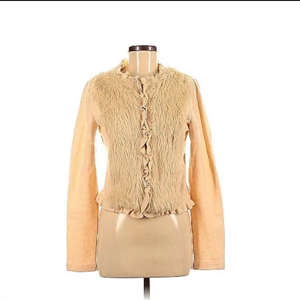 Anthropologie Faux Fur Jacket Coat